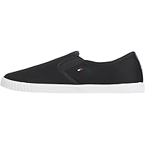 Tommy Hilfiger Donna Sneakers Slipper Canvas Slip-On Senza Lacci, Blu (Space Blue), 38