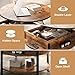 FABATO Round Lift Top Coffee Table with Storage and Hidden Compartment, 26.77'' Farmhouse Coffee Table for Living Room Reception Room, 2 Tier Small Round Coffee Table Circle Dining Table, Rustic Brown