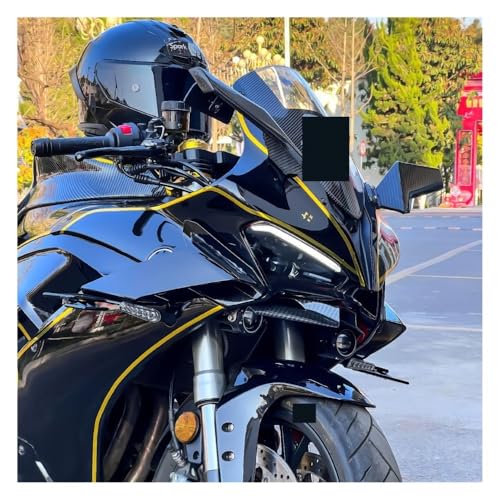 Ailerons de carénage avant carbone RR600 look combat moto