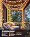 120LED 10FT Solar Fairy Lights Outside Waterproof, 8 Lighting Modes IP65 Outdoor Solar String Lights Outdoor Waterproof Firecracker Twinkle Light for Patio Yard Garden Party Decorations, Warm White