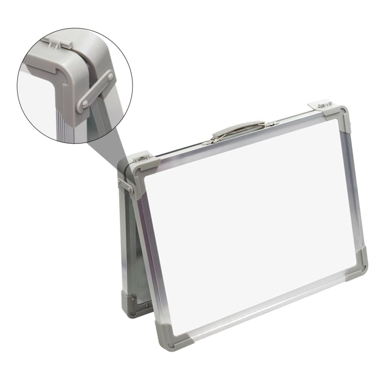 Luxshiny Lavagna Magnetica da Scrivania Pieghevole Bianco Doppia Faccia Superficie Liscia in Lega di Alluminio per Educazione e Riunioni in Ufficio