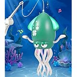 JOYSTECH イカ おもちゃ 動くダンシング 踊るタコ LED音楽付き ダンシングイカ 自動障害物回避 子供向け USB充電式 知育玩具 SNS 癒し イカのおもちゃ ロボット！ゆらゆらイカちゃん 触手がリズミカルにダンス 安全設計で幼児も安心 誕生日プレゼント (グリーン)