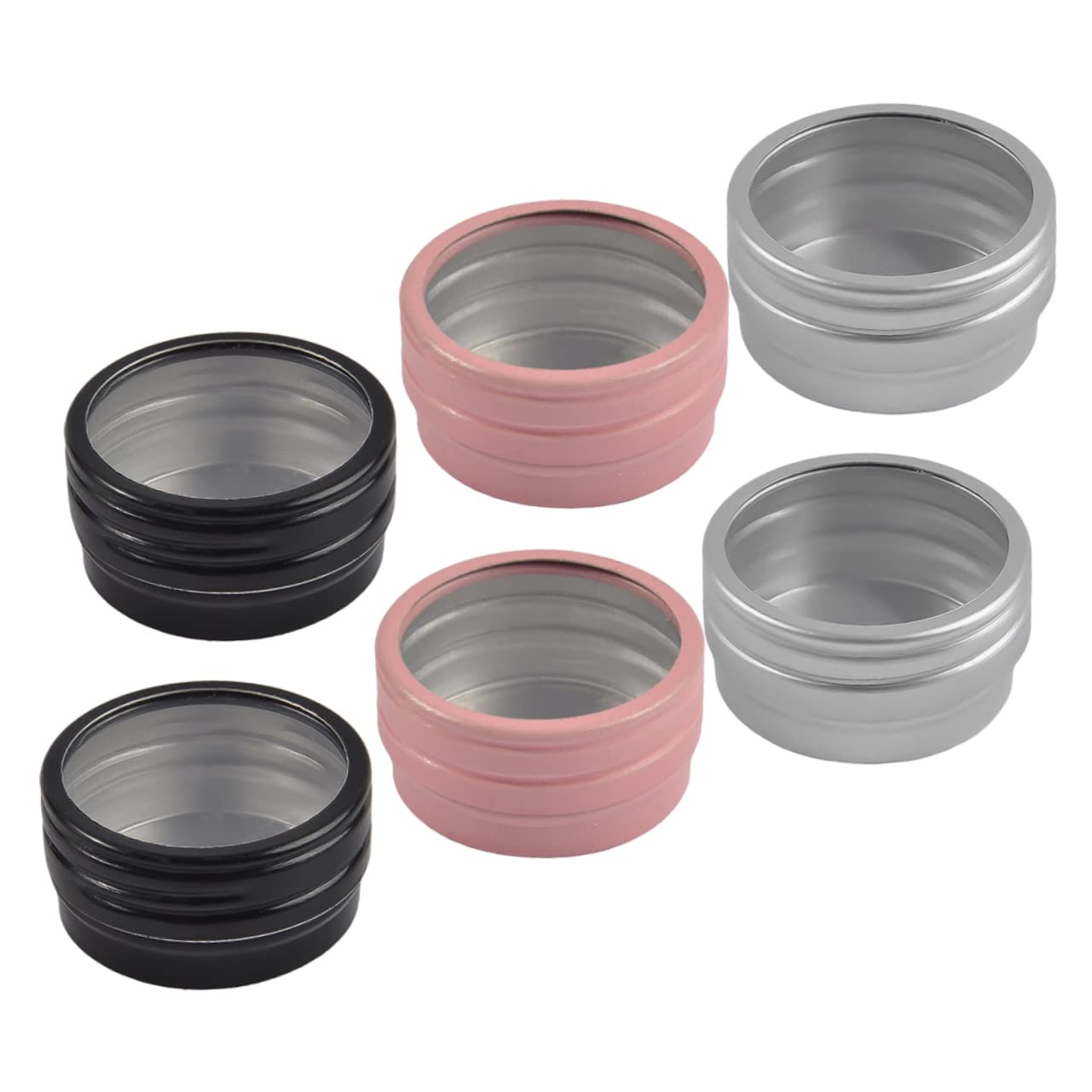 FRCOLOR Aluminum Nail Art Jewelry Storage Box 6pcs Small Tin Boxes for Beads Craft Storage Containers