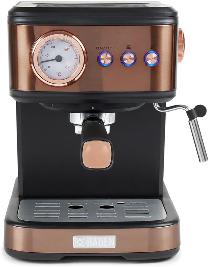 Haden Espresso Coffee Machine Multifunction Steel Accents