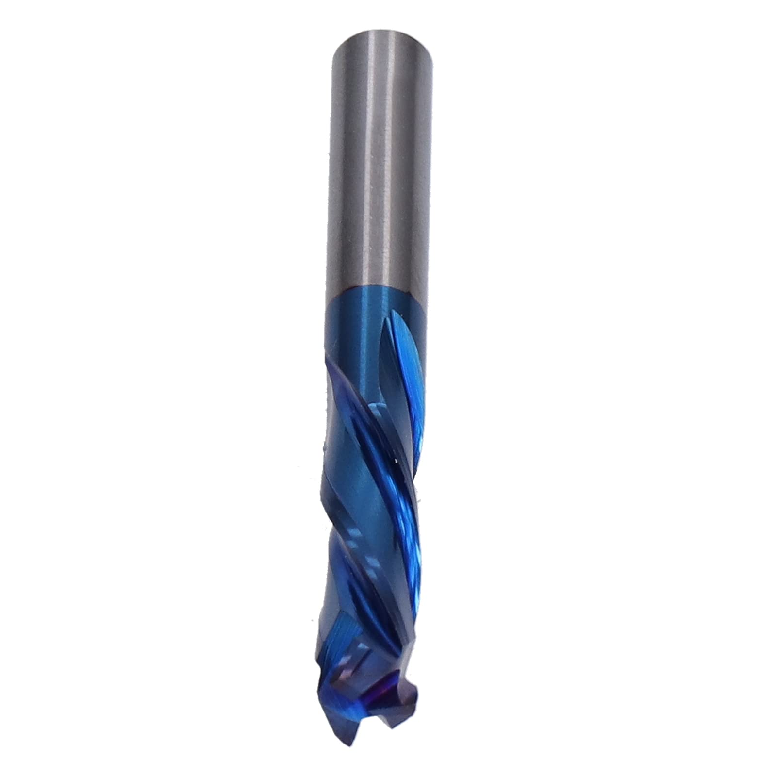 Milling Cutter CNC Spiral Router Bit 3 Flute Tungsten Steel Carving Engraving Cutting Tool for Acrylic PVC Wood Plywood Hardwood Fiberglass Marble Blue Plated (8*8*25*70)