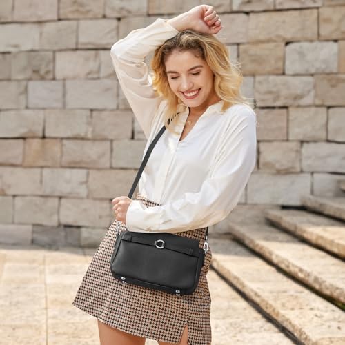 S-ZONE Leather Crossbody Bags for Women Cross Body Shoulder Purses Small Trendy2