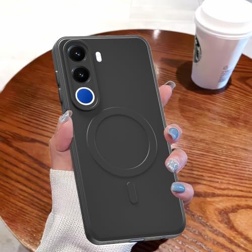 Image of Outlouders Back Cover for Realme C100x | Soft Matte Silicone | Slim Fit | Magnetic-Safe Logo Design (Magnetic-Safe Not Compatible) | Shockproof | Camera Protection Bumper Case (Black)