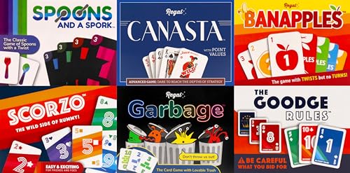 Regal Games Fun Card Games Set for Adults - Canasta,