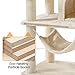Topeakmart Cat Tree, 67in H Cat Tower for Indoor Cats, Multi-Level Climbing Tree with Scratching Posts Cat House w/Large Condo, Soft Hammock, Removable Cat Teaser Sticks, Beige