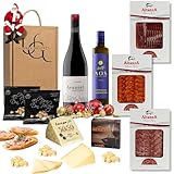 UNIVERSO GOURMET | Cesta Gourmet para Regalar | Vino DO.Ribera | Aceite Oliva Virgen Extra | Embutidos Ibericos Bellota | Paleta Ibérica y Queso Oveja | Pate Pedro Ximenez y Picos Pan Artesanos