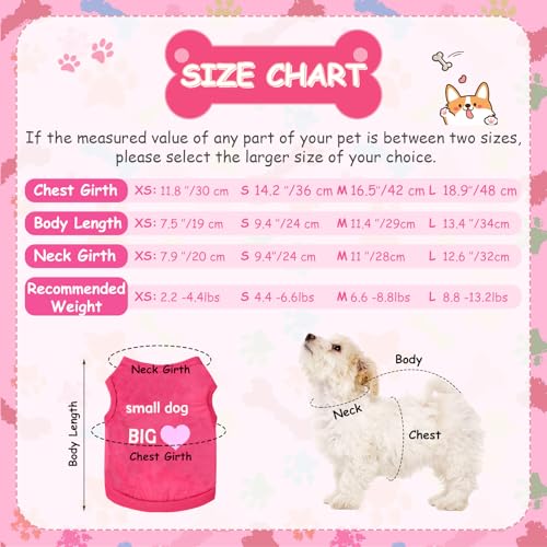 6 Pieces Dog Shirt Puppy Sweatshirt Pet Sleeveless Vest Dog Clothes Doggy Female Apparel for Small to Medium Dogs Puppy Cat(Cute Patterns,S Size) - Image 3