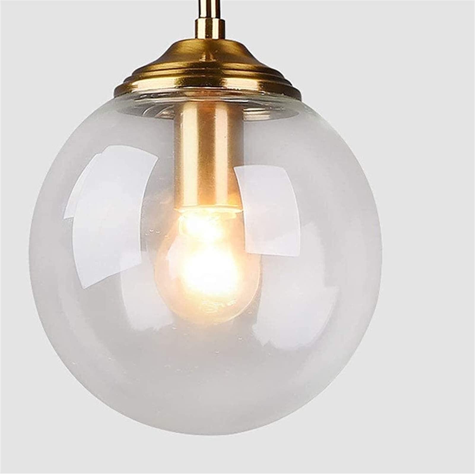 Suspension Luminaires Lustre Réglable Verre + Métal Matériel Ampoule LED À Économie D'énergie Équipement D'éclairage Convient pour Plafond Bar Salon Table À Manger Lustre (Or) Times