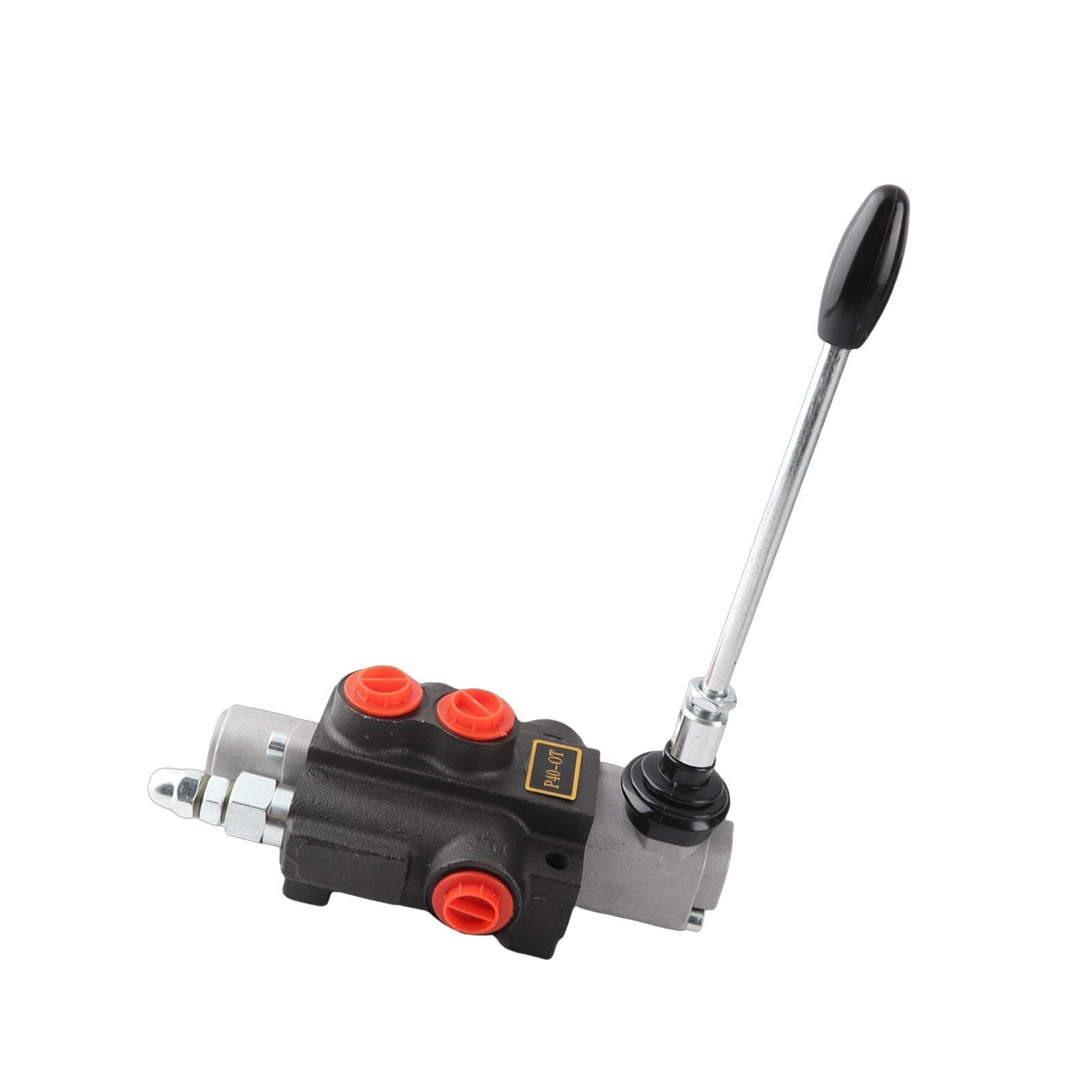 Válvula de Control de Flujo Hidráulico, 1 Carrete de Doble Efecto con Barra de Alivio Ajustable, para Hidráulico de Vehículo Sanitario de Montacargas de Tractor