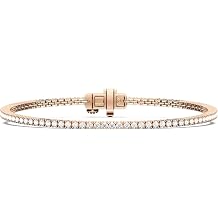 2.08 Carat VVS1 Clarity D Color Round Cut Stones, Moissanite Tennis Bracelet for Women, Sterling Silver 925 Sparkling Jewelry Gift | 6 To 9 Inches