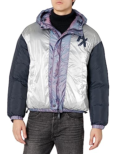 Armani Exchange Men's Reversible Iridescent Puffer Jacket3