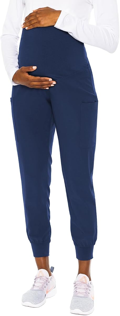 Med Couture Touch Maternity Jogger Scrub Pants for Women with 4 Pockets