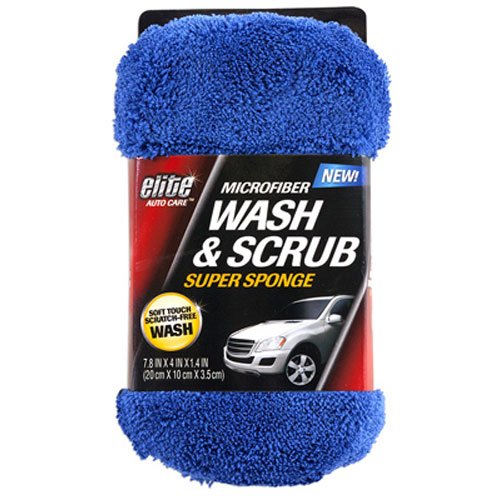 8907 Elite Auto, Microfiber Wash & Scrub Sponge