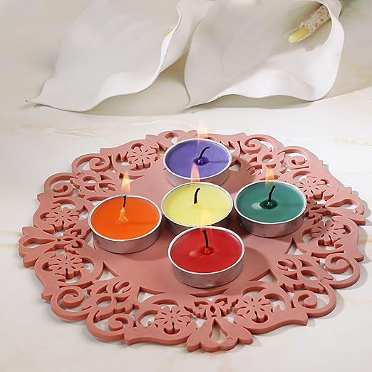 Image of D'Velas Coloured Unscented Wax Tealight Candles - Pack of 100 | 2 Hours Burning Time | Paraffin Wax, Unscented, Smokeless, Dripless, for Home Decor, Offices & Other Occasion