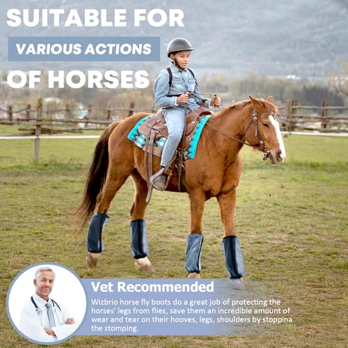 Image of All-Purpose Fine Mesh Horse Fly Boots Breathable Anti-Fly Leggings with Sturdy Support Strips Reduce Annoying Stomping & 360Leg Protection Durable Easy-Clean Material 4-Pack Lavender Purple
