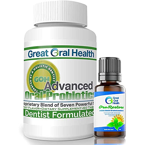 Advanced Bad Breath Treatment Duo â€” The Oral Probiotics Tablet & OraRestore Natural Mouth & Tooth Concentrated Oil â€” Dentist Formulated Mint Flavor
