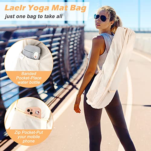 Yoga-Mat-Bag-Laelr-Adjustable-Waterproof-Strap-Yoga-Mat-Carrier-for-14-Inch-13-Inch-Thick-Exercise-Yoga-Mat-Yoga-Mat-Carrying-Bag-for-Women-Easy-to-Carry-to-Gym-Class-Travel-Beach-Park