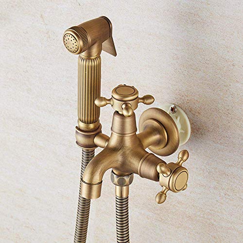 wduuoo Grifo del Trapo de Limpieza del pañal Compatible with baño - Pistola de pulverización Conjunto Companion Aseo Baño Servicio de Limpieza en Flushing Lavadora Booster Boquilla Grifo de la Ducha