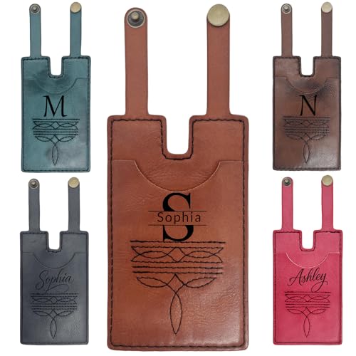 Personalized Boot Wallet with Snap Strap Women Custom Initials, Western Boots Wallet with Snap Strap Small Minimalist Wallets with Snaps Fastening
