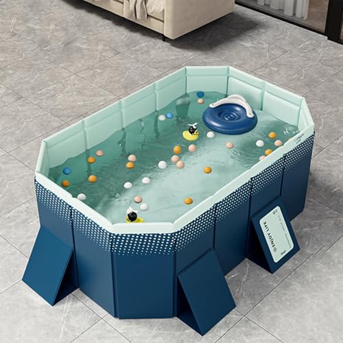 KYZTMHC Piscina Plegable para Mascotas y niños: no Inflable, diseño antivuelco, compacta para Viajes y Almacenamiento(2.1m)