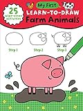My First Learn-To-Draw: Farm Animals: Coloring Book for Toddlers with 25 Wipe Clean Activities and Marker (My First Wipe Clean How-To-Draw)
