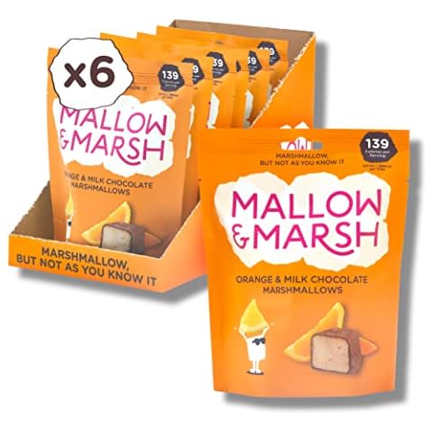 Mallow & Marsh Orange & Milk Chocolate Marshmallow Sharing Bag - Multipack 6 x 100g Cover