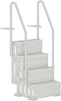 UPHYB 4-Step Pool Ladder with Dual Handrails & Non-Slip Steps for 48-54" Above Ground Pools, 400 lbs Capacity - White