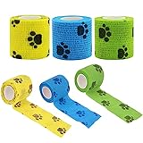【Material premium】: los vendajes cohesivos para mascotas están hechos de material no tejido, transpirable, liviano, suave, menos irritante para la piel, permiten que el área lesionada respire, lo que facilita la curación y la recuperación.