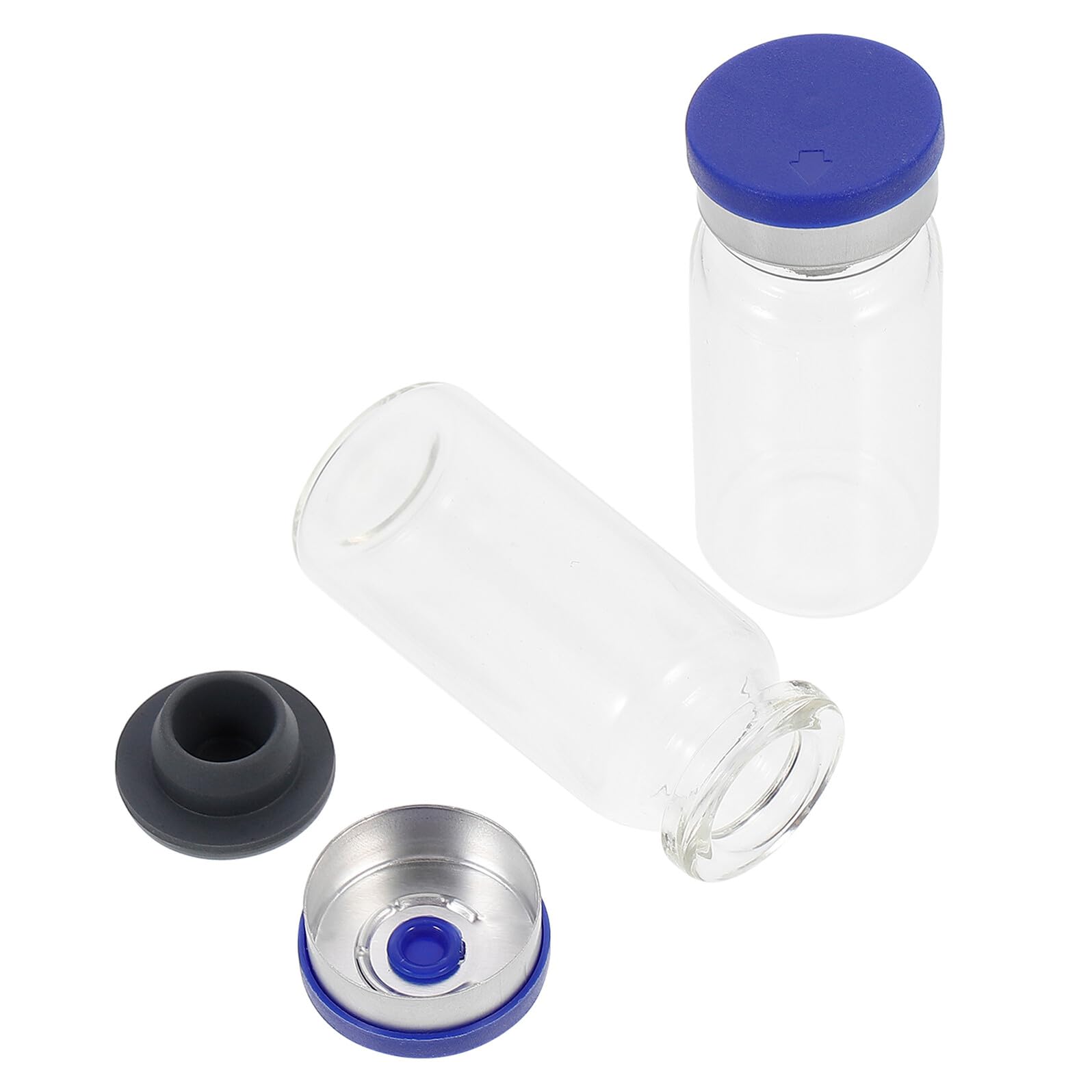 Holibanna Frascos Pequeños Reutilizables y Resistentes de Vidrio Transparente de 10ml Pack de 100 Botellas para Almacenamiento de Muestras y Reactivos en Laboratorio