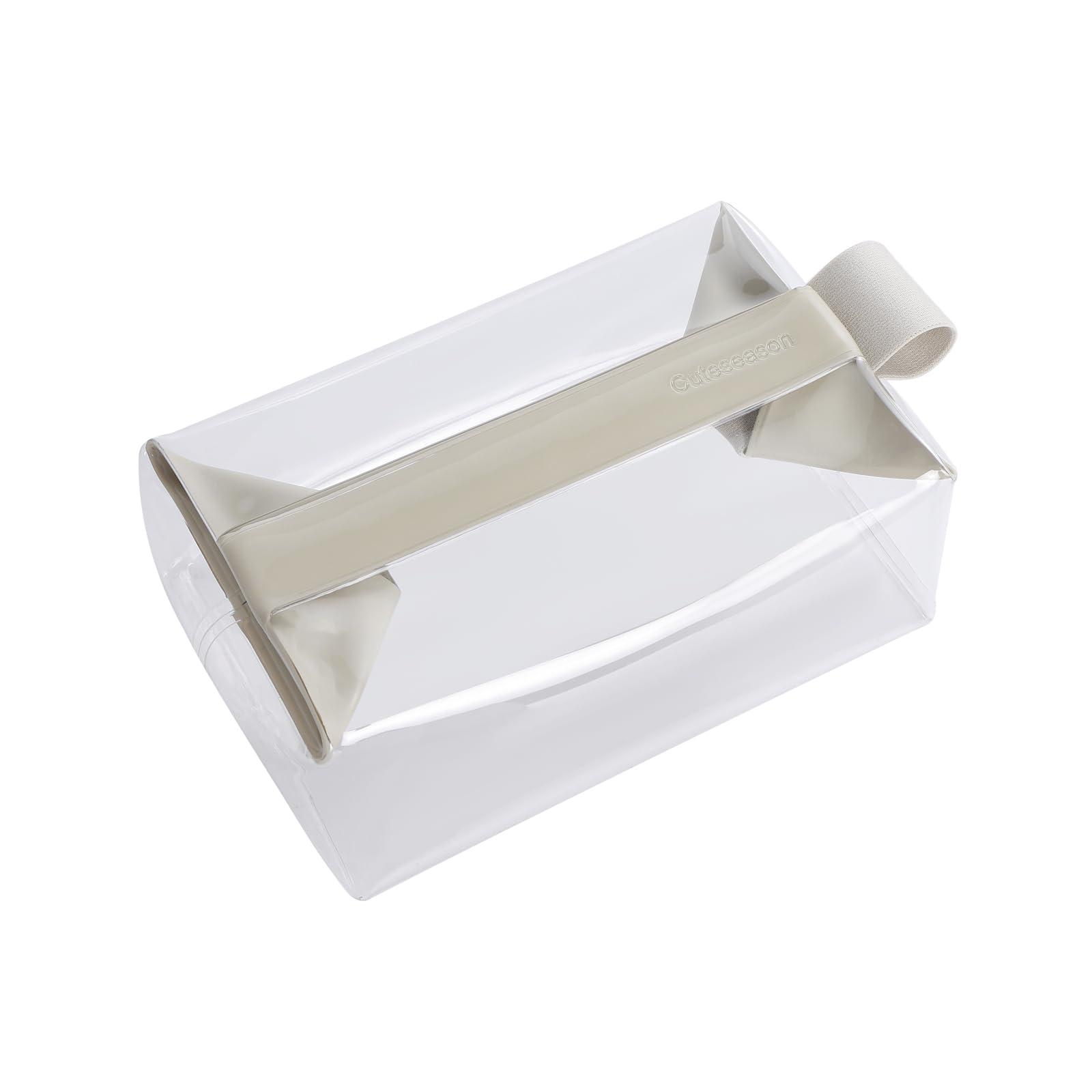 Cuteseason Clear Travel Toiletry Bag with Magnetic Closure, Makeup Bag for Women and Men, Cosmetic Bag for Travel (White)