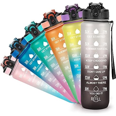 Botella de Agua Motivacional YC Kitchen de 1 Litro Cover