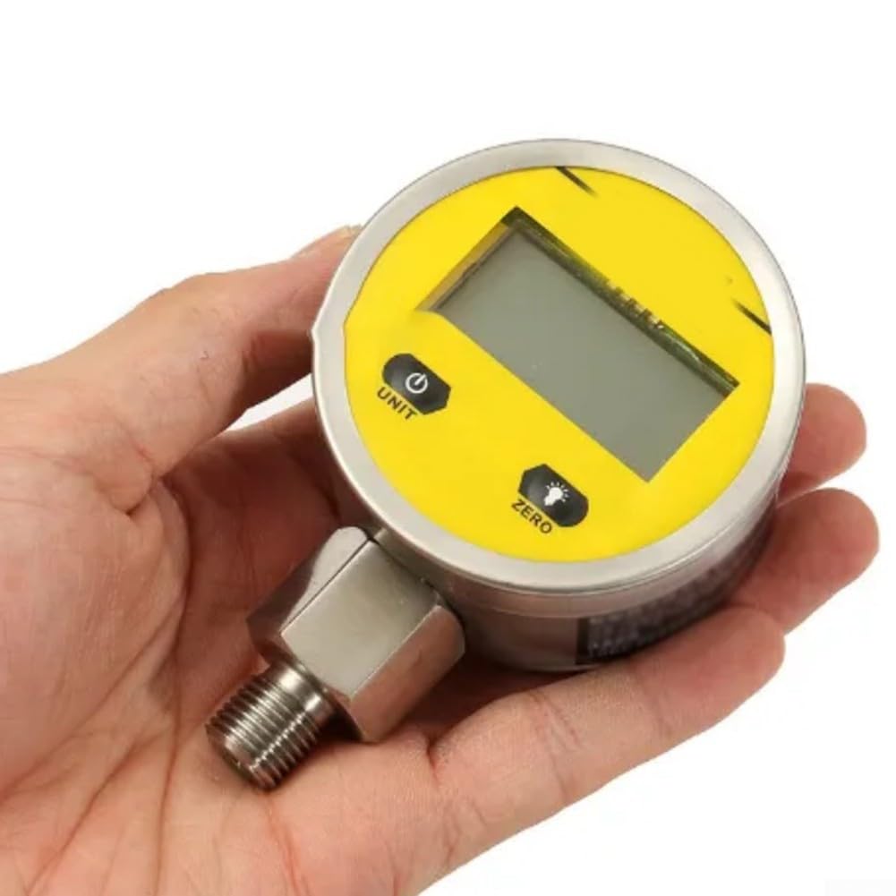 ZYWUOY Digitales Manometer, Edelstahl, Intelligente Digitalanzeige, Vakuum, Hydraulik-Manometer, Tester