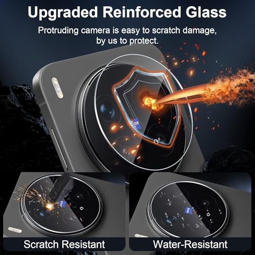 Image of PreCure (2+2 Pack) Screen Protector & Camera Lens Protector for VIVO X300 Pro - 0.33mm 9H Hardness Tempered Glass, HD Clear, Ultra Scratch Resistant, Bubble-Free