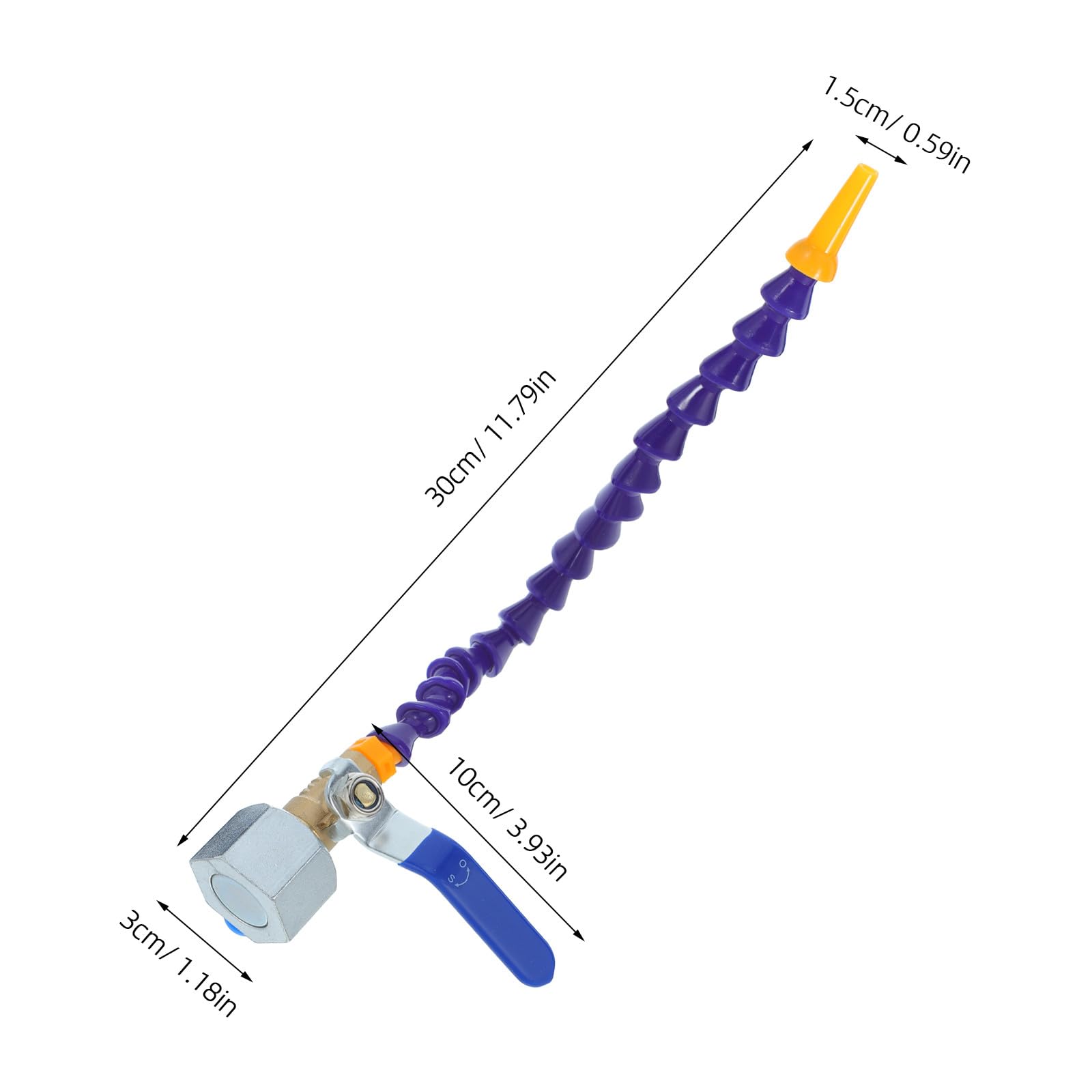Buse de Soufflage Interface Robuste en Acier Inoxydable et Plastique avec Base Magnétique Stable pour Machine-outil pour Découpe Métal et Routeur Cnc