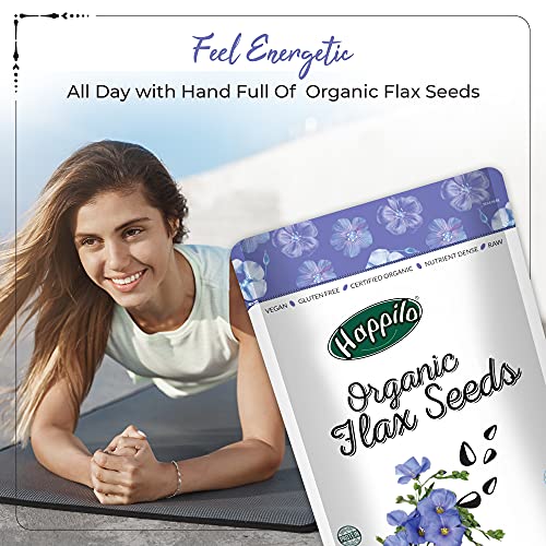 Image of Happilo Premium Authentic Flax Seeds Roasted 250g (Pack of 4) | Omega-3, Protein & Fiber | Alsi Seeds for Hair Growth, Weight Management & Diet