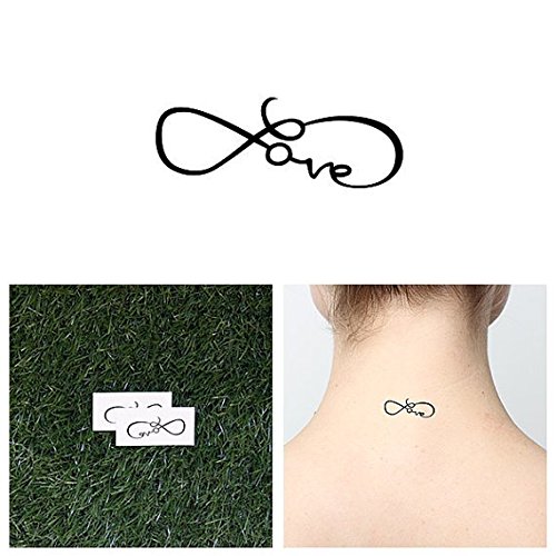 Tattify Love Temporary Tattoo - Unconditional (Set of 2) - Other Styles Available - Fashionable Temporary Tattoos