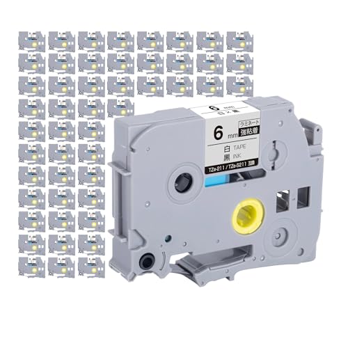 �u���U�[�p �s�[�^�b�` ���~�l�[�g�e�[�v TZe-S211 TZe-S211 6mm ���e�[�v ������ ���S�� 50�Z�b�g �݊����x�� �e�[�v�J�[�g���b�W �e�[�v�J�Z�b�g TZe �e�[�v PT-9700PC PT-9800PCN PT-P900W PT-