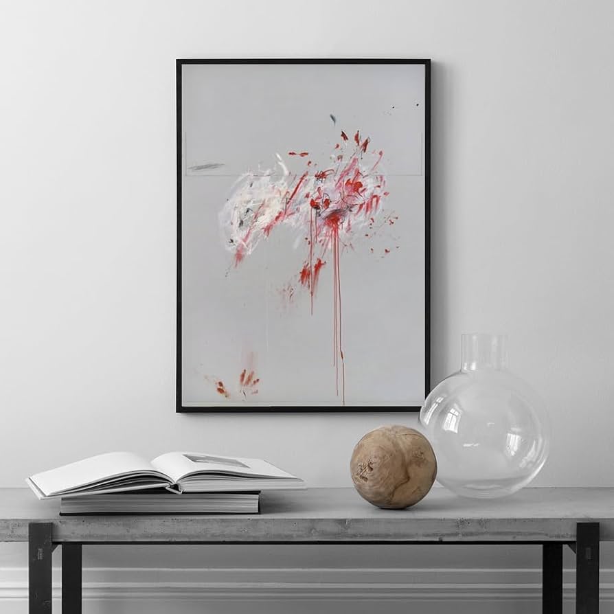 アートポスター サイ・トゥオンブリー エキシビジョンポスター 展覧会 ポスター + オーダーフレーム：サイ・トゥオンブリーの