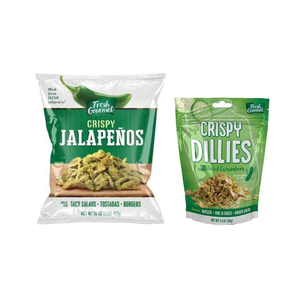 Fresh GourmetVariety Pack Salad Toppings (Crispy Dillies + Crispy Jalapenos)