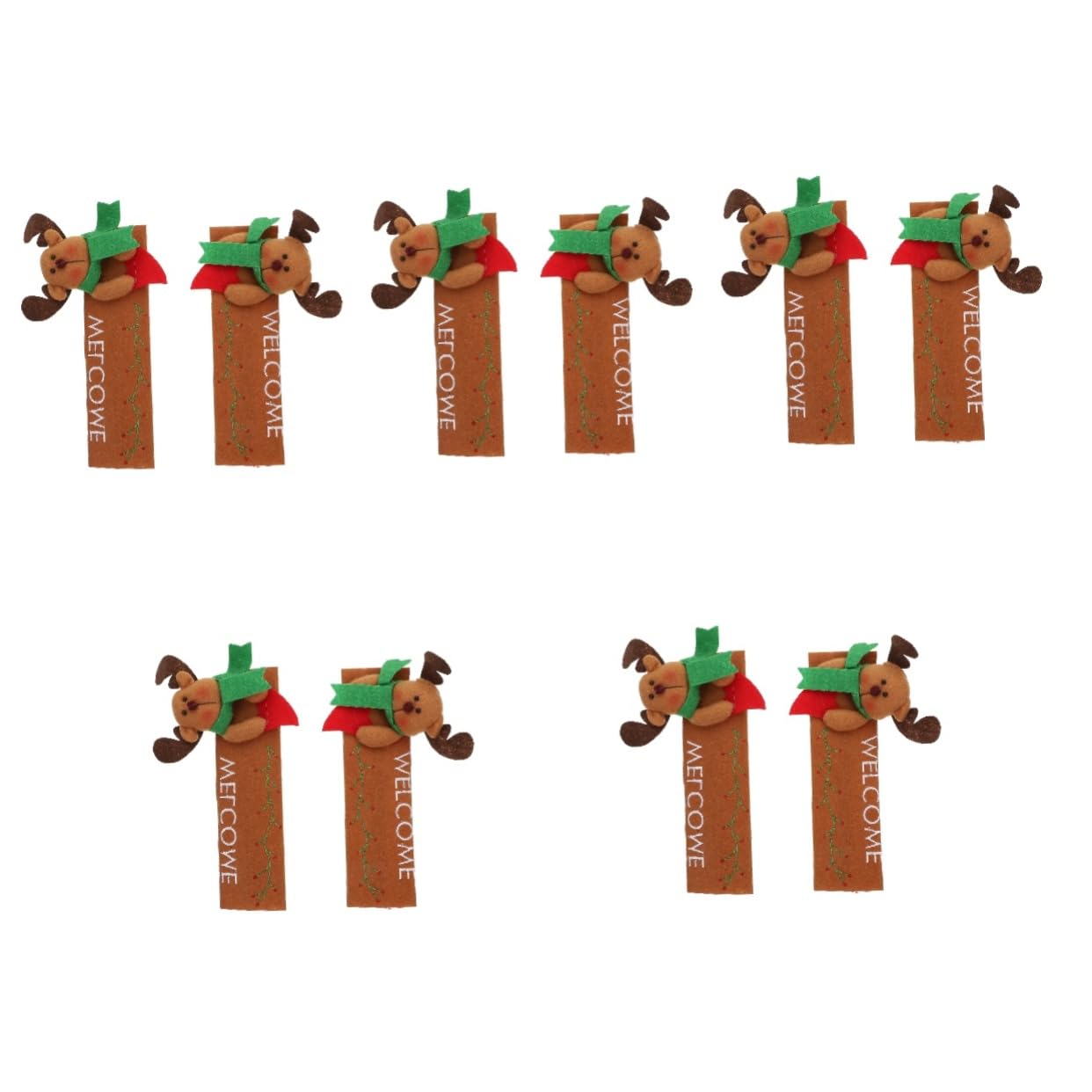 Uonlytech 10 Piezas cubierta del refrigerador cubierta de mango de microondas de navidad adornos navideños para el refrigerador adornos navideños para casa christmas decorations for home