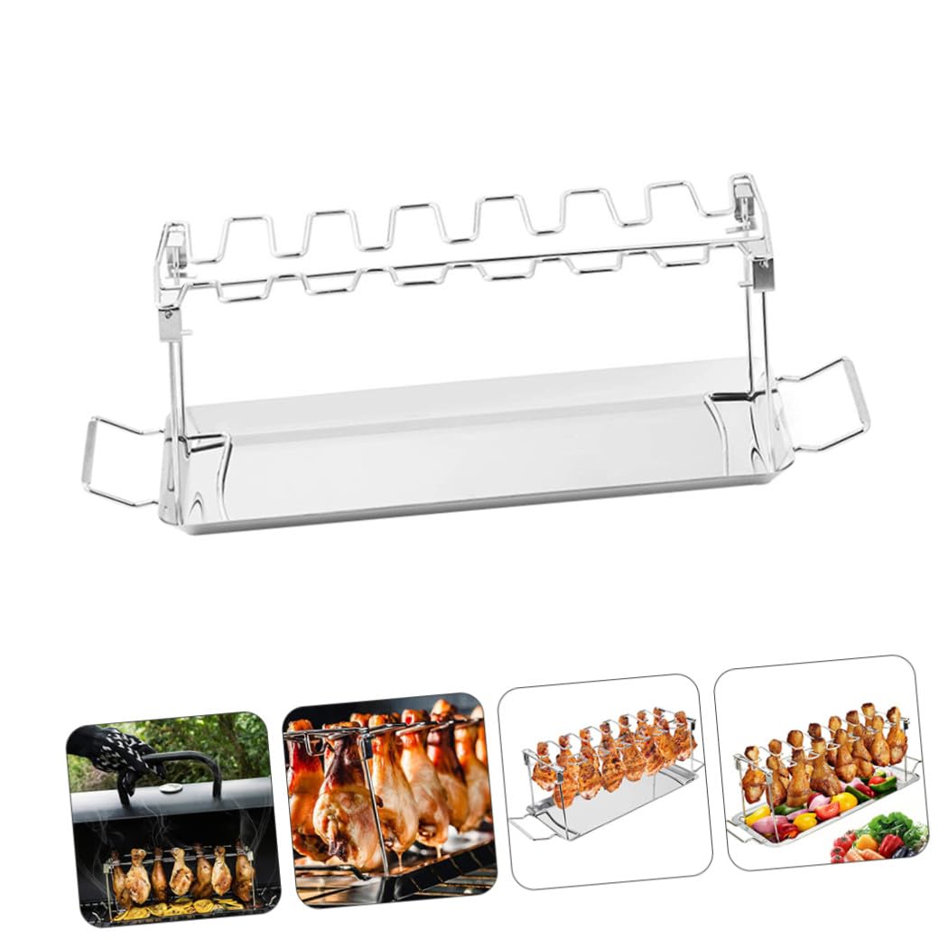 Support de Cuisson Pliable pour Cuisses de Poulet en Acier Inoxydable