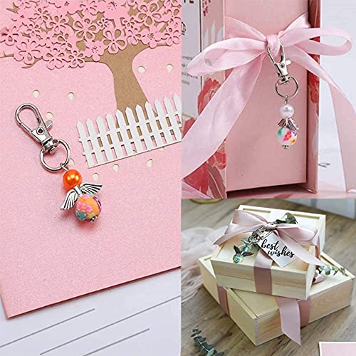 ZEEREE 30 stuks beschermengelhangers creatief hart beschermengel sleutelhangers, gastgeschenk doop, hanger decoratie voor bruiloft, verjaardag, communie, oogstfeest, Kerstmis - Image 5
