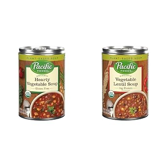 Bundle of 4 Pacific Foods Organic Soups, 16.3 oz Cans