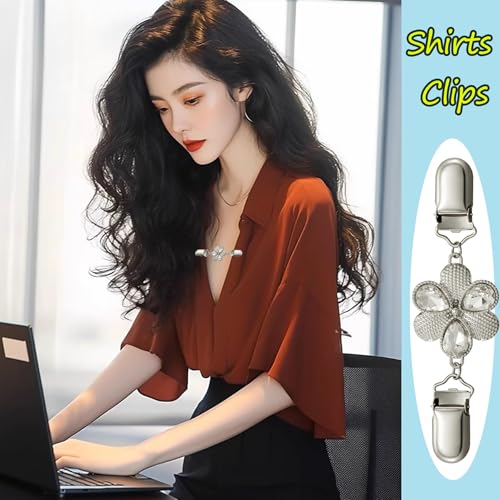 Image of Vintage Shirt Dress Cardigan Clip, Waist Clip for Women, Sweater Shawl Brooch Jacket for Clothing