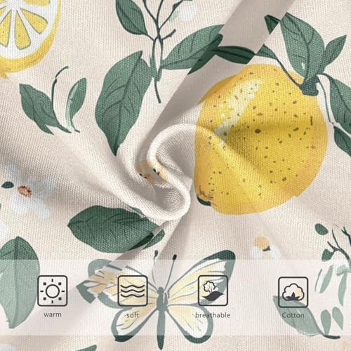 Wusikd Cute Lemons Girls' Underwear Cotton Butterflies Flowers Girls Briefs Soft Toddler Underwear 2T3