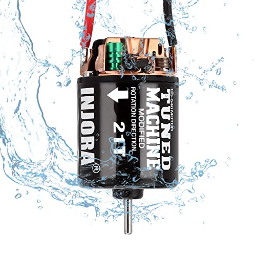 Injora 540 Brushed Motor 21T Waterproof Motor For 1/10 Rc Drift Cars Tamiya Hpi Kyosho On-Road Car（21T） #TOP2